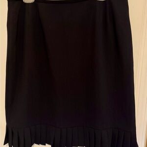Elegant Navy Bottom Pleated Dress Barn Skirt